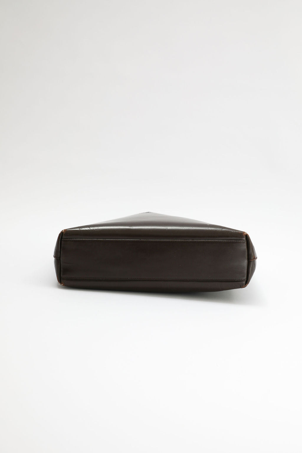 Prada Leather Cutout Tote - Brown