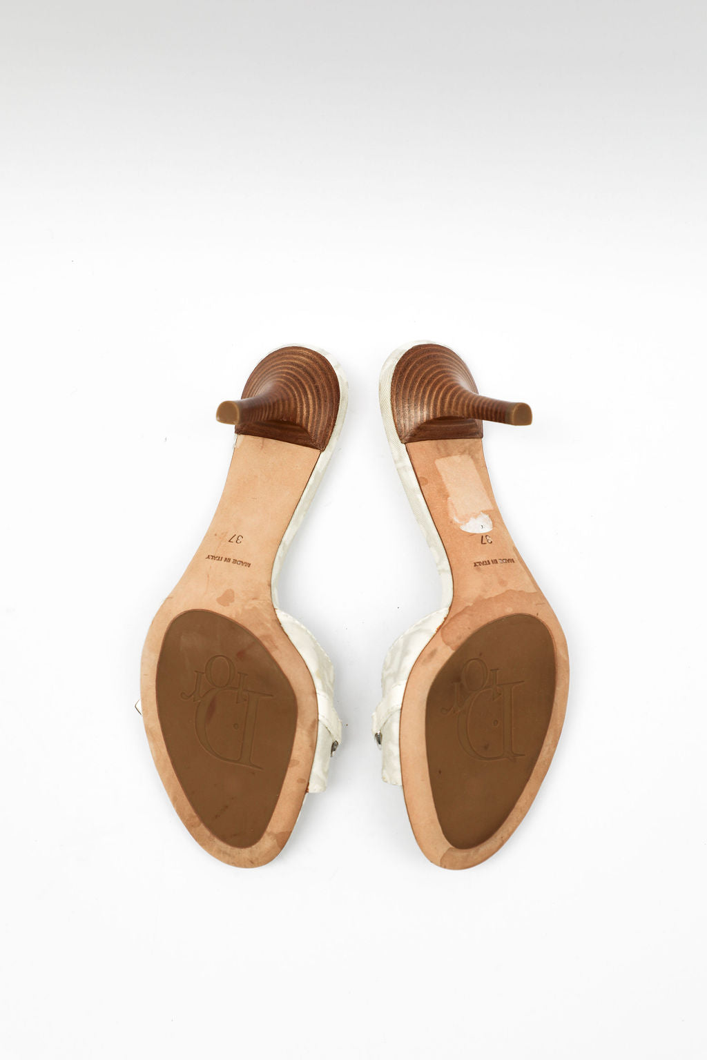 Dior White Trotter Lock Mules (EU 37)