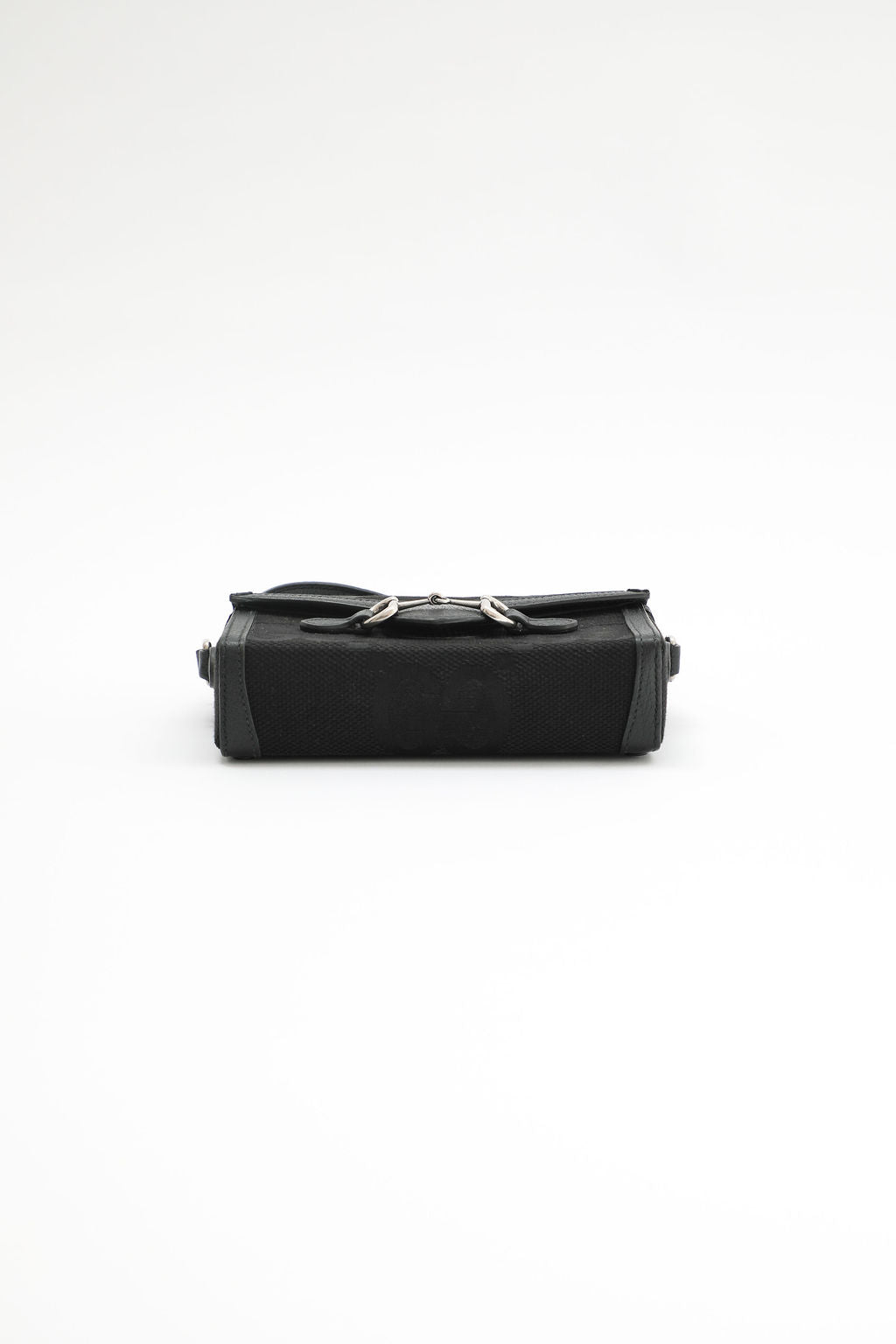 Gucci Monogram Horsebit 1955 Bag - Black