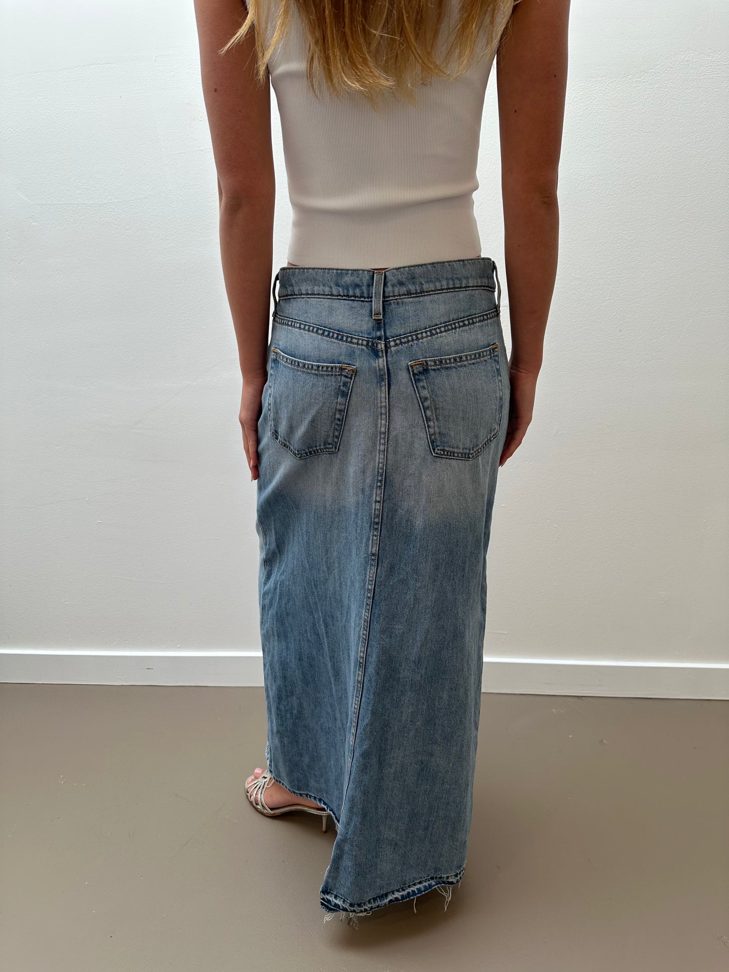 Lucky Brand Denim Maxi Skirt (26) - Blue