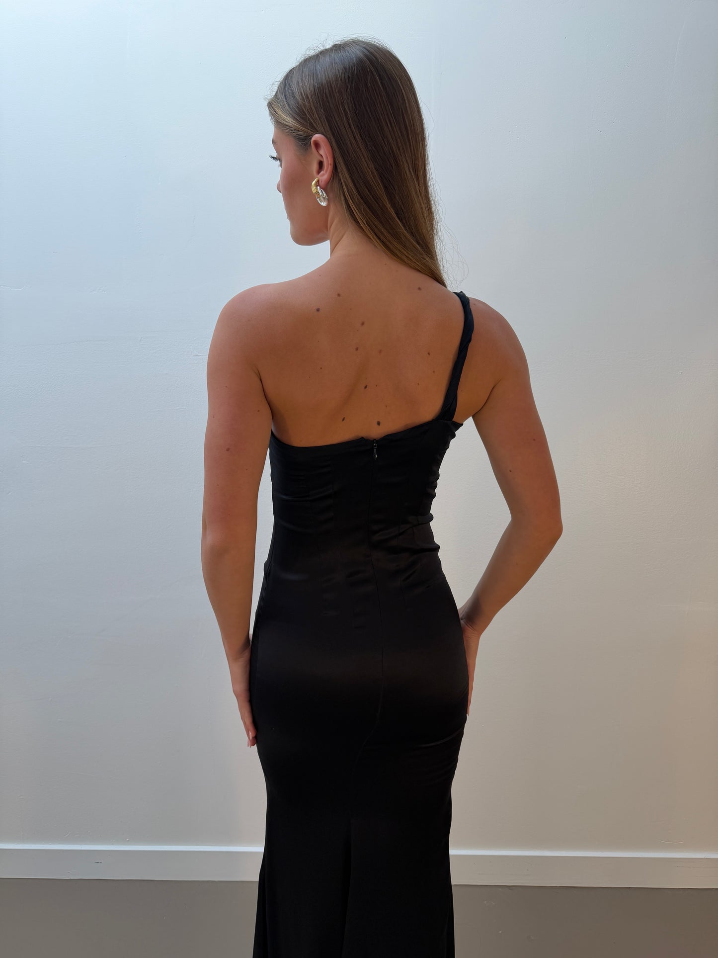 Victoria De Souza Black Silk Gown (XS)