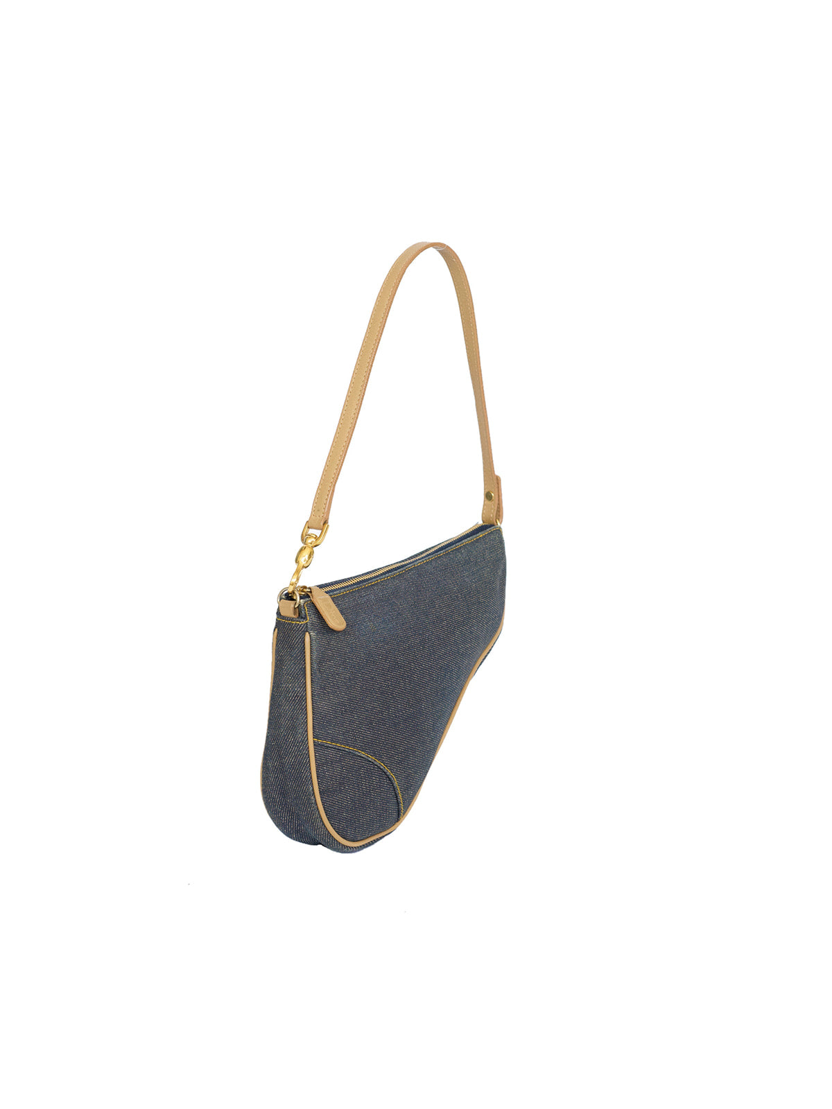 Denim Dior Mini Saddle Bag
