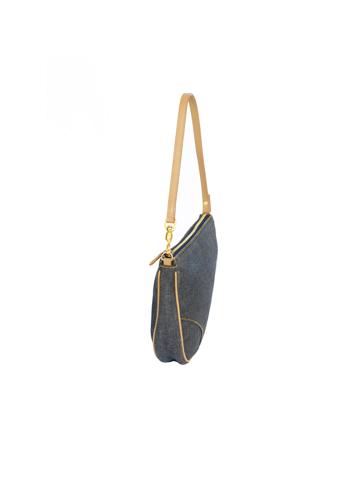 Denim Dior Mini Saddle Bag