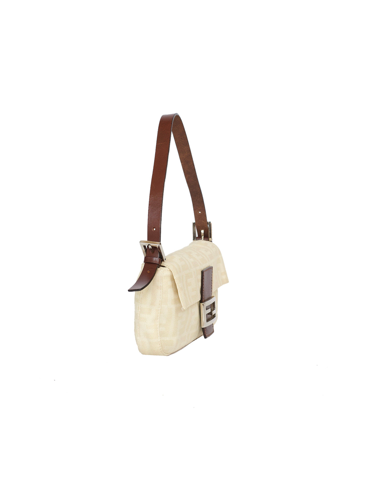 Ivory Fendi Zucca Baguette