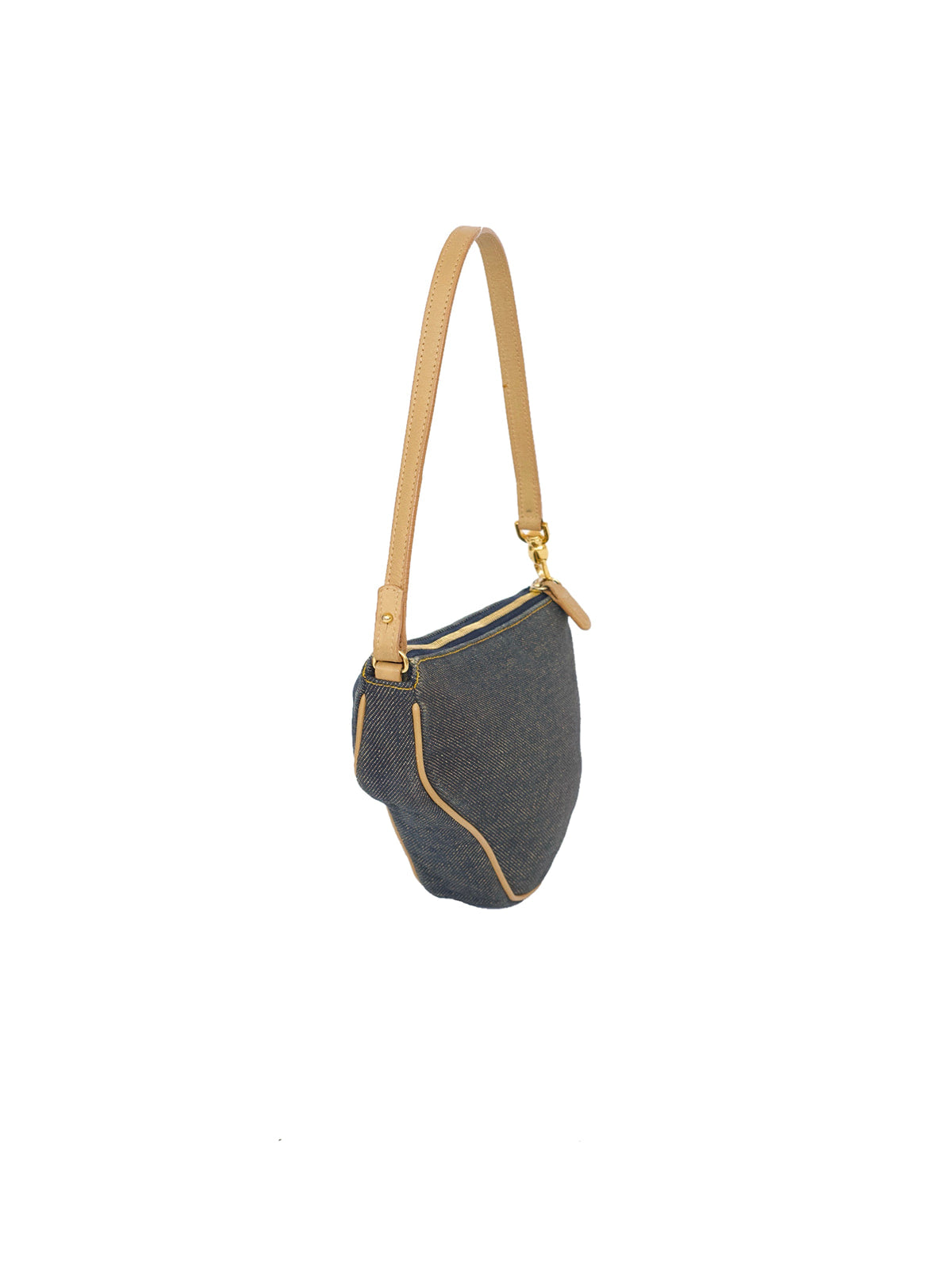 Denim Dior Mini Saddle Bag