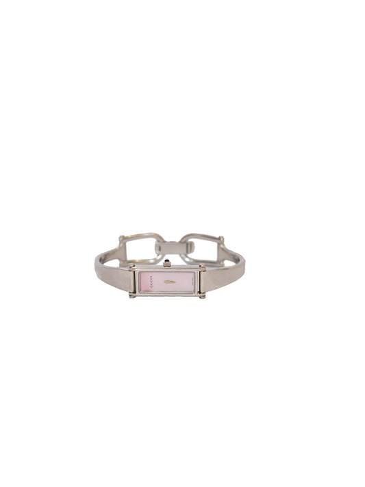 Gucci 1500L Stainless Steel Bangle Watch – Pink Dial