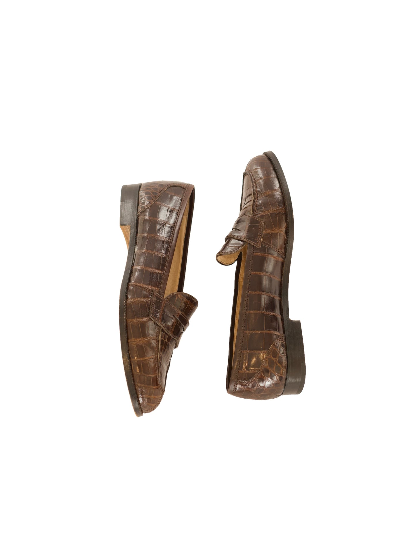 Manolo Blahnik Alligator Loafers (36) - Brown