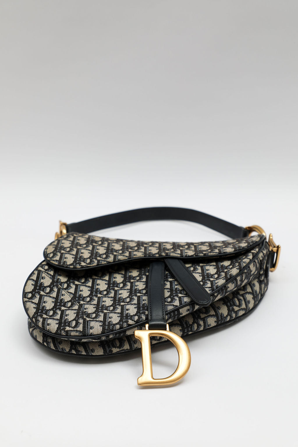 Dior Oblique Saddle Bag - Navy