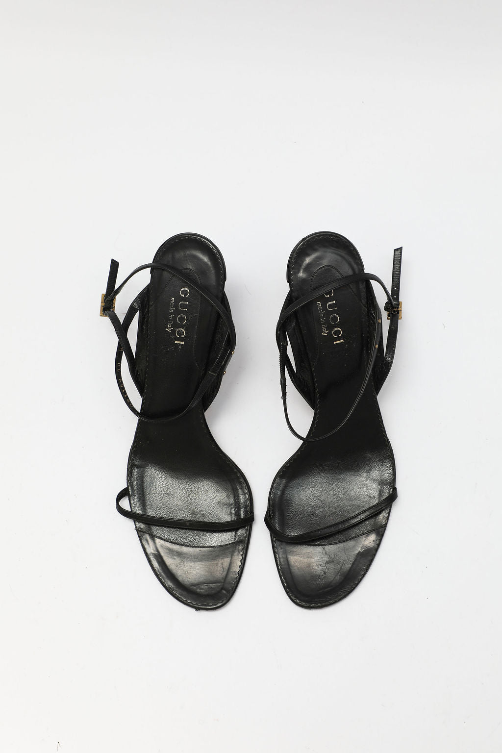 Gucci Black Leather Strappy Sandals (US 10)