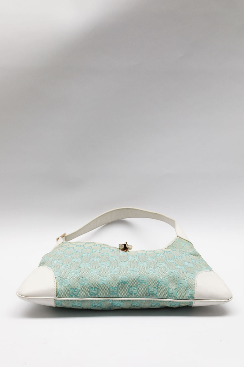 Gucci Jackie Monogram Canvas Bag - Turquoise