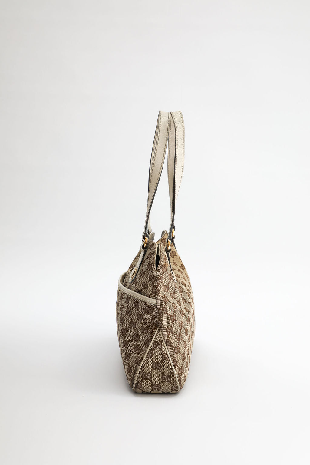 Gucci Monogram Charmy Tote Bag - Beige