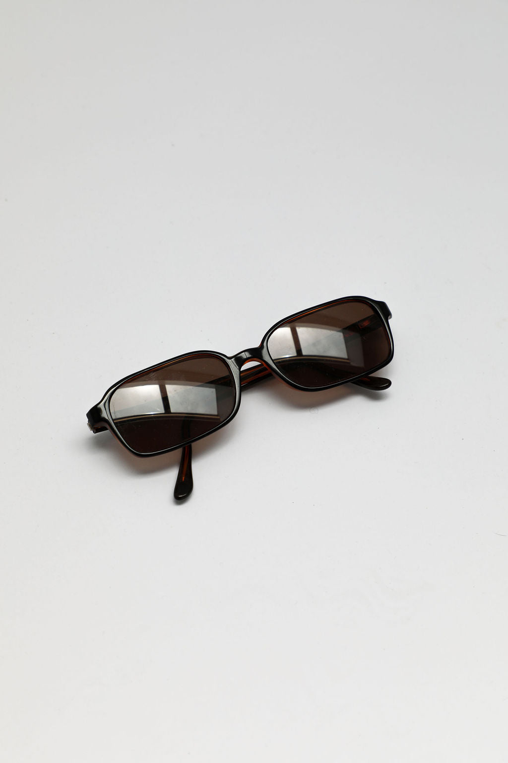 Versace Brown Tortoiseshell Rectangular Sunglasses