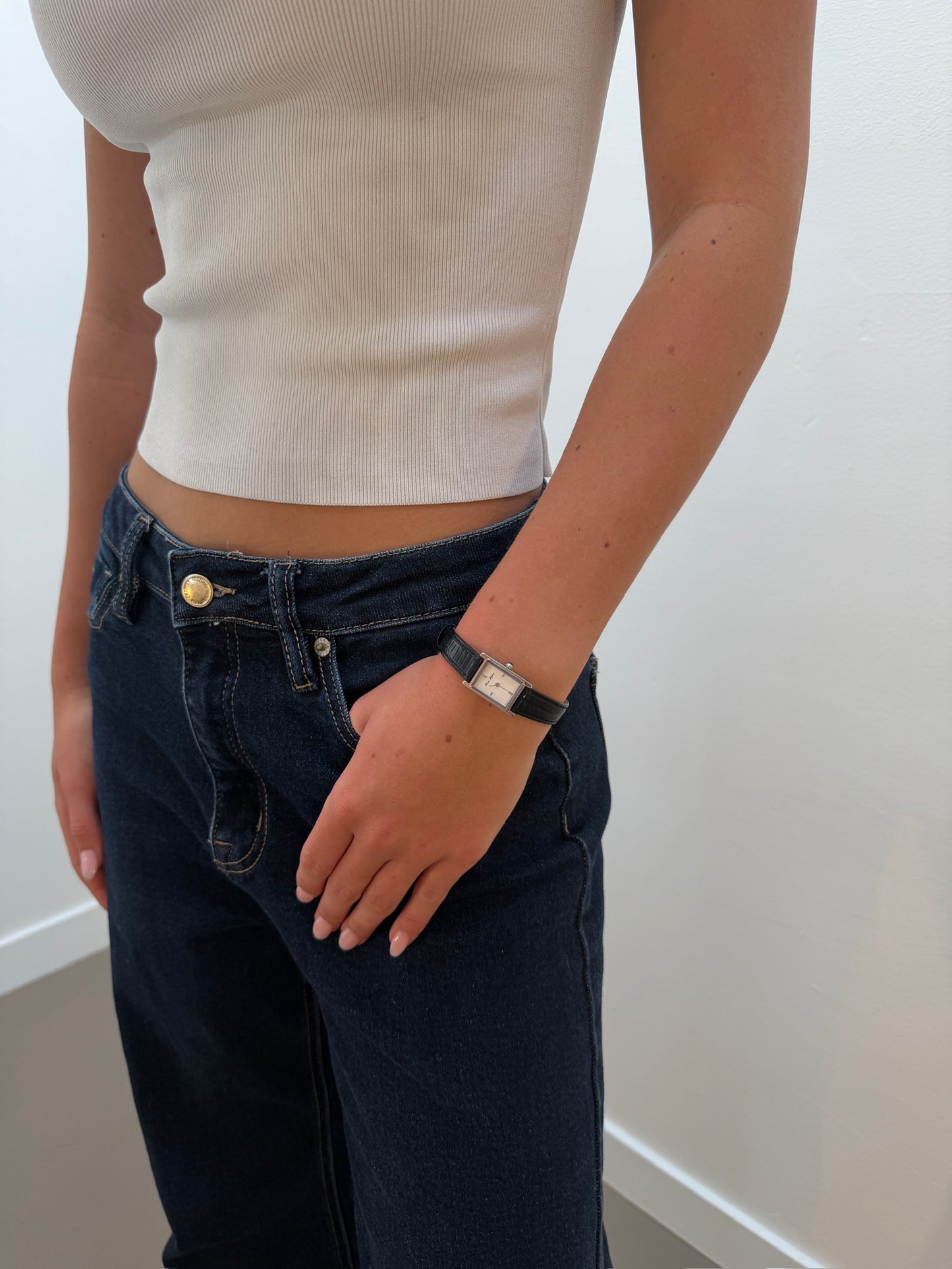 Carino Watch Silver - Interchangeable Leather Straps