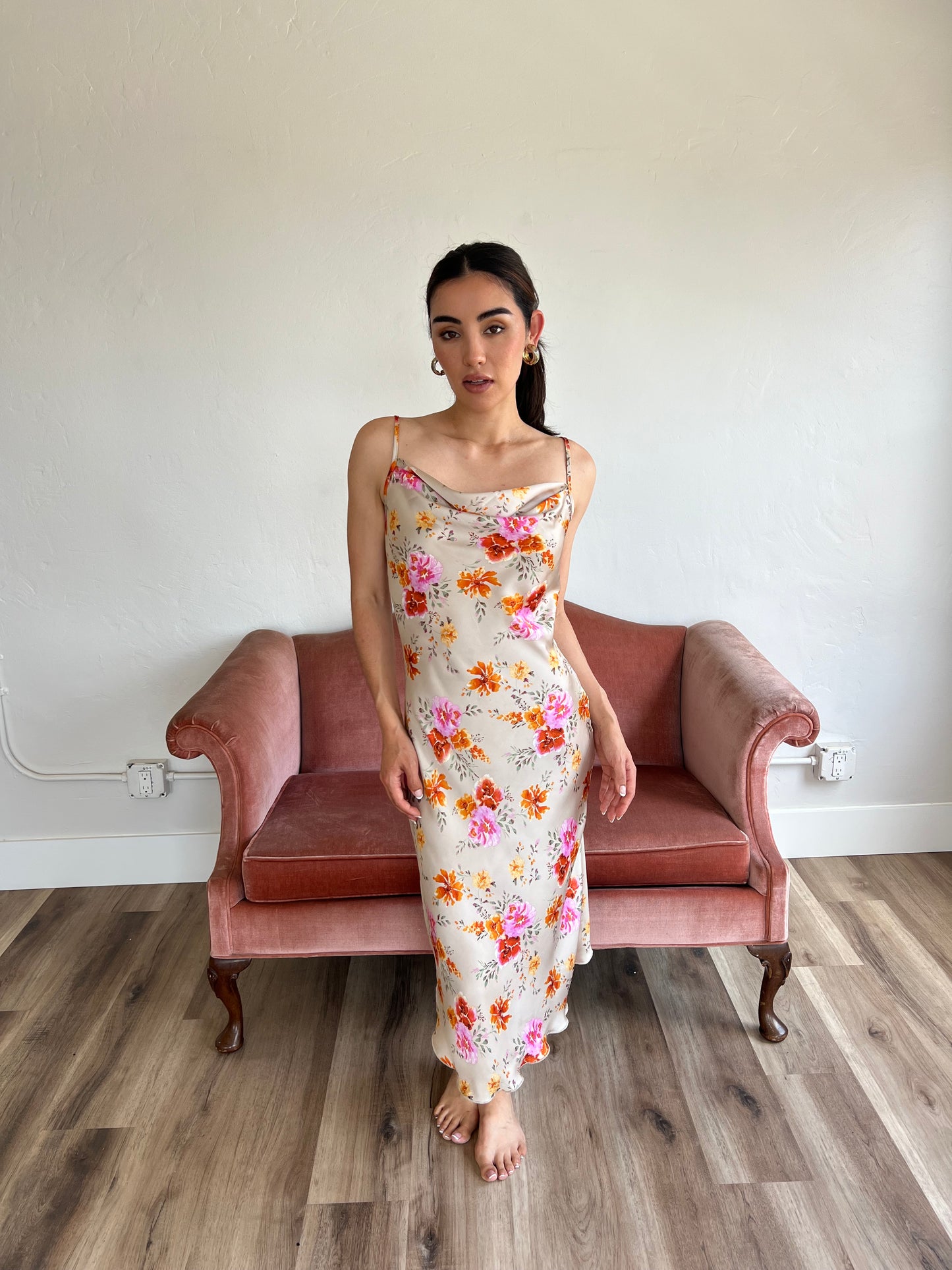 Vintage Floral Midi Dress by Bebe