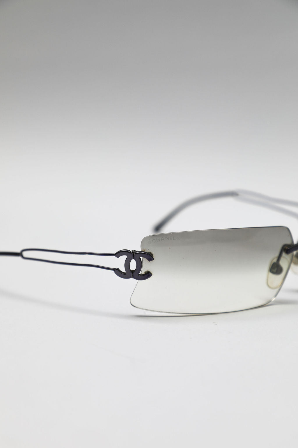 Chanel Rimless CC Metal Sunglasses