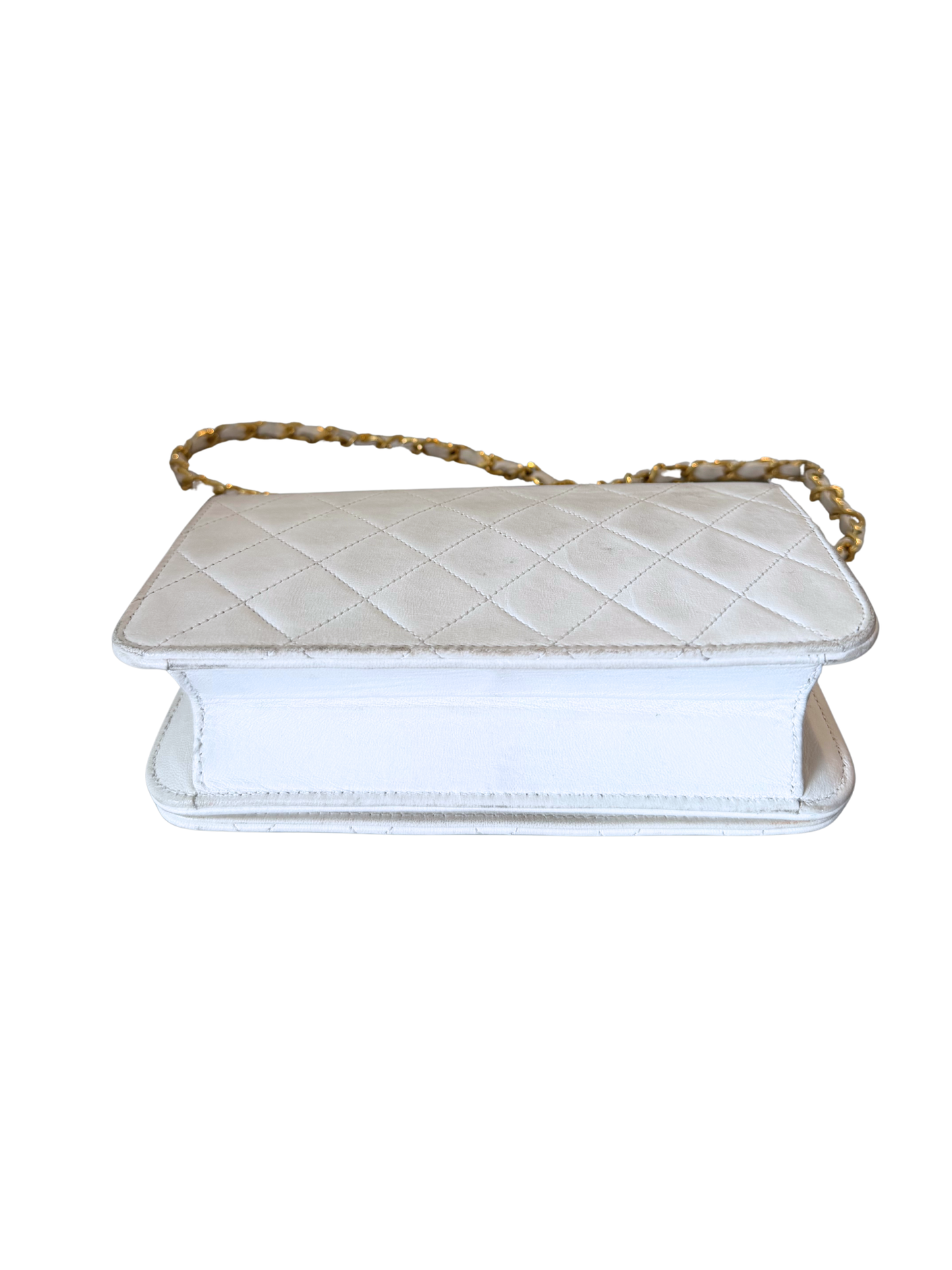 Cream Chanel Quilted Flap Bag (24K Gold)