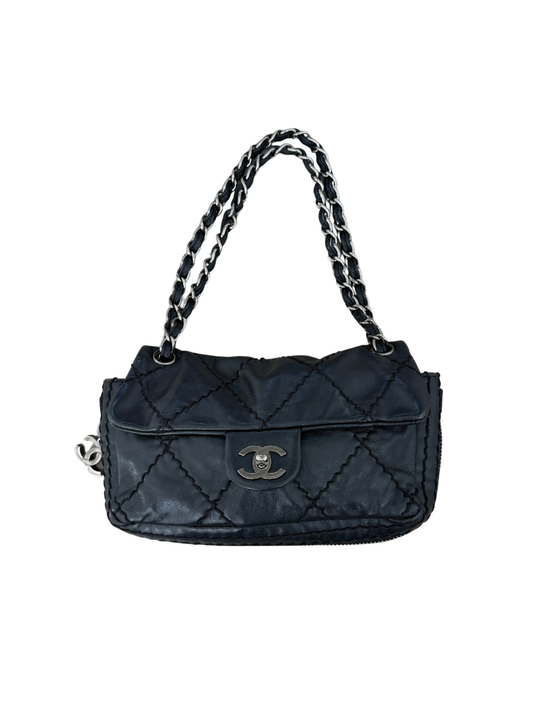 Chanel Expandable Flap Bag - Black