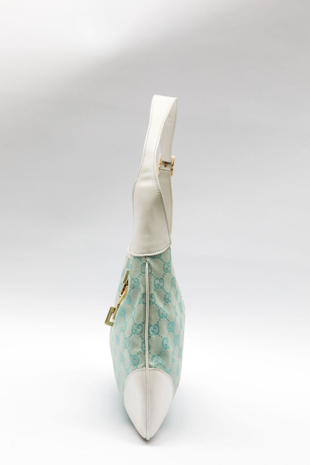 Gucci Jackie Monogram Canvas Bag - Turquoise