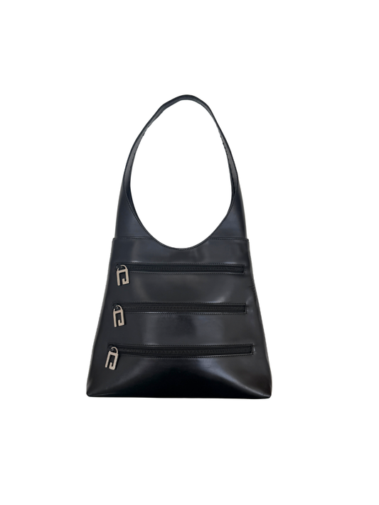 Triple G Gucci Shoulder Bag - Black