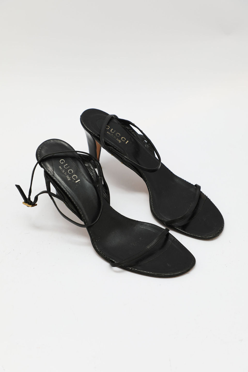 Gucci Black Leather Strappy Sandals (US 10)