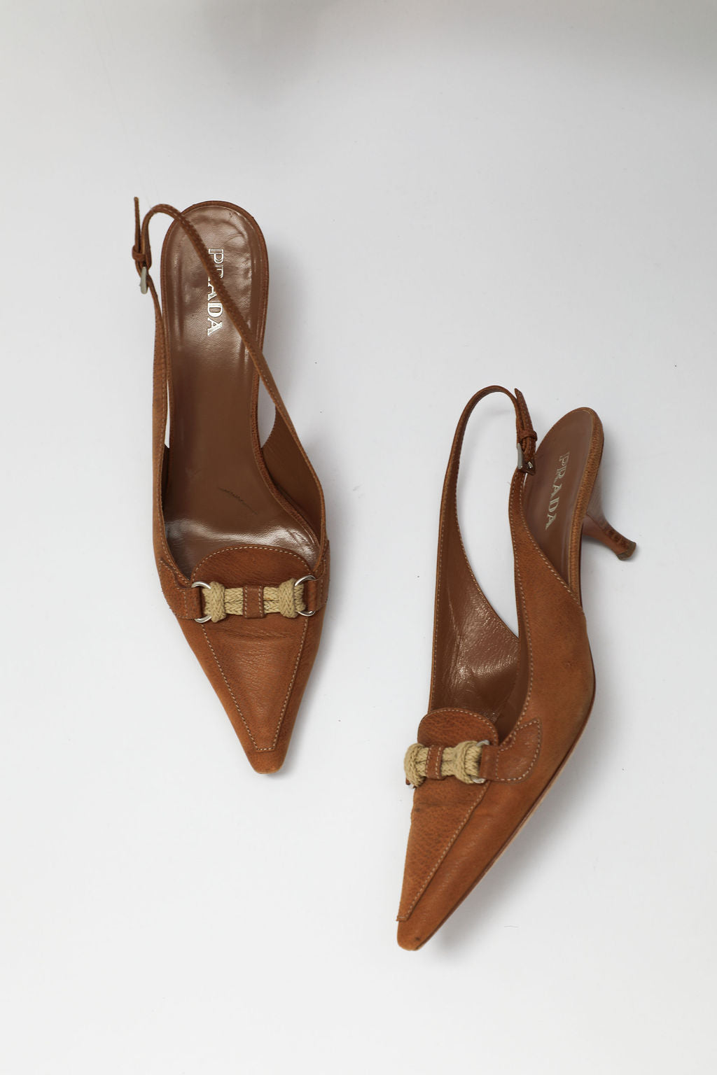 Prada Brown Leather Rope Bit Mules (EU 40.5)