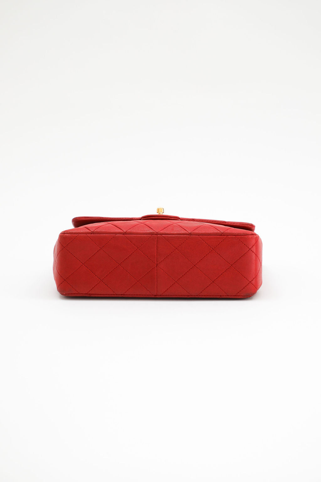 Chanel Quilted Lambskin Flap Bag - Red with 24K Gold Hardware