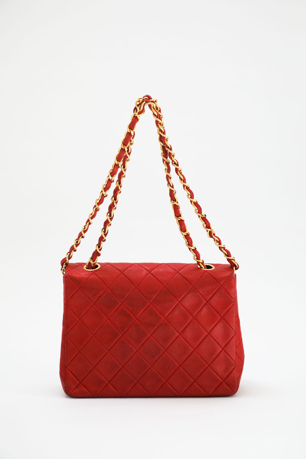 Chanel Quilted Lambskin Flap Bag - Red with 24K Gold Hardware