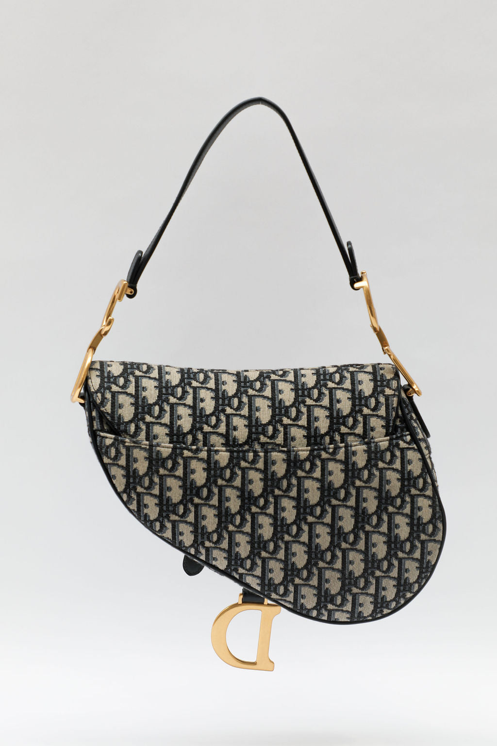 Dior Oblique Saddle Bag - Navy