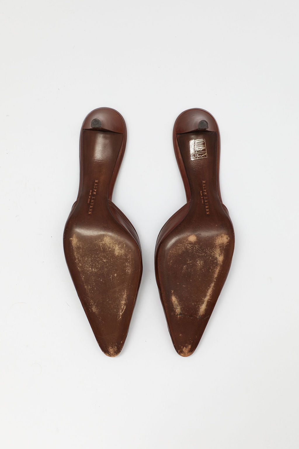 Ralph Lauren Brown Leather Mules (US 9.5)