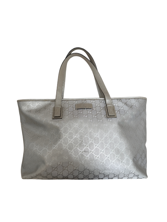 Gucci Guccissima Tote Bag - Silver