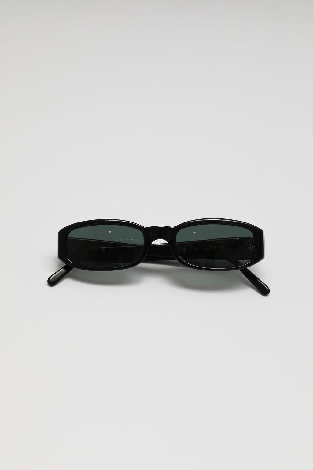 Armani Black Narrow Rectangular Sunglasses