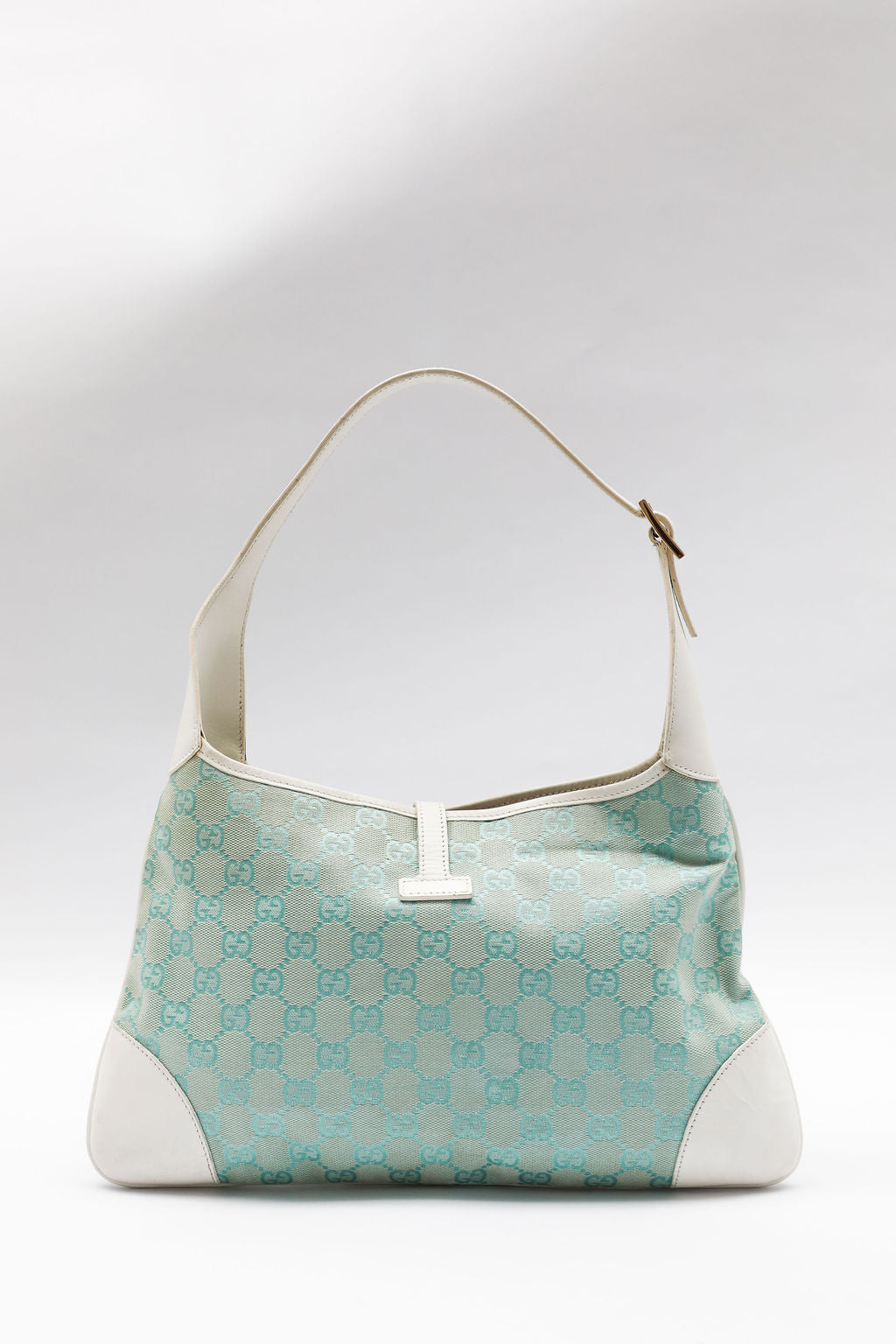 Gucci Jackie Monogram Canvas Bag - Turquoise