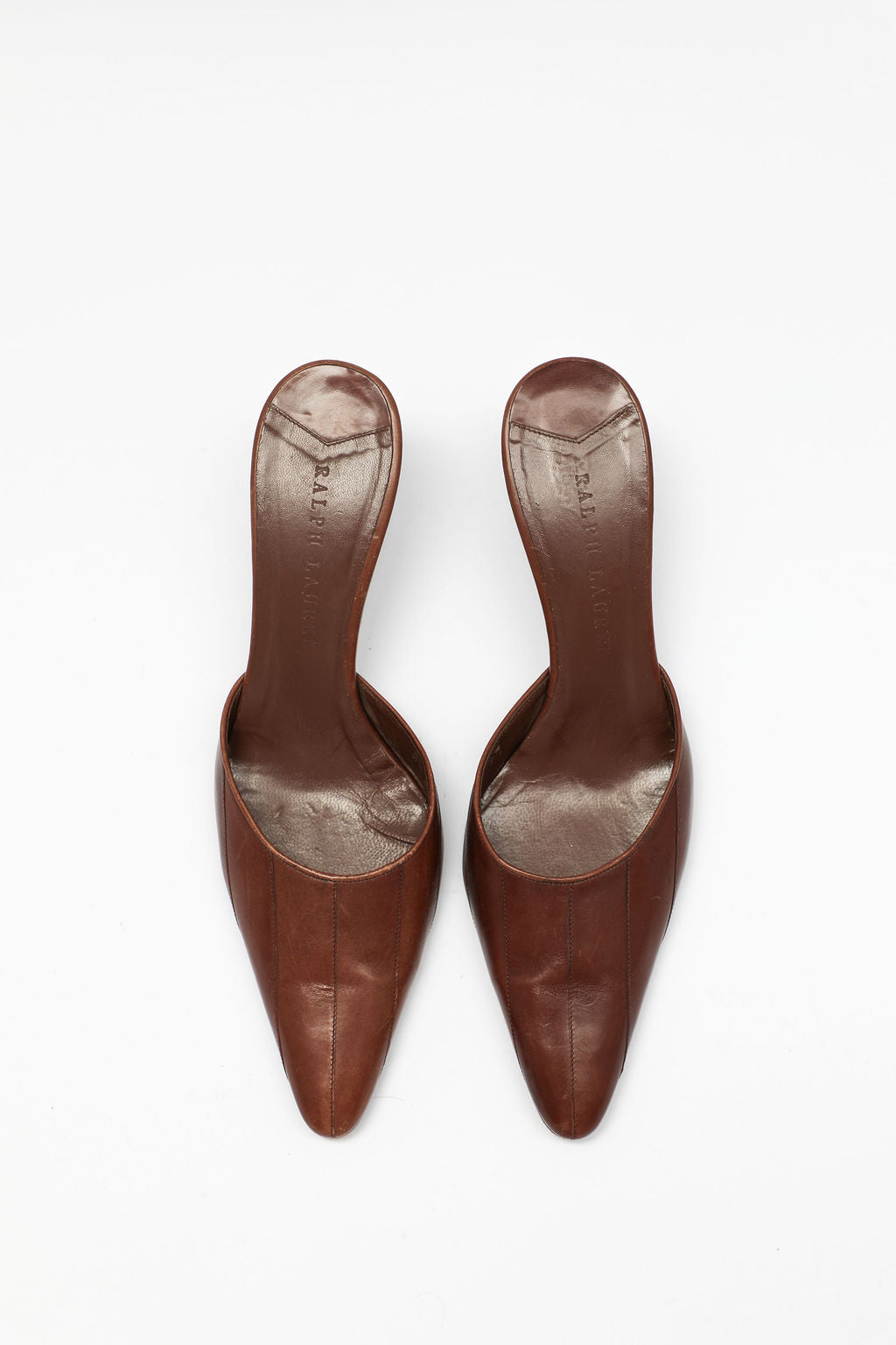 Ralph Lauren Brown Leather Mules (US 9.5)