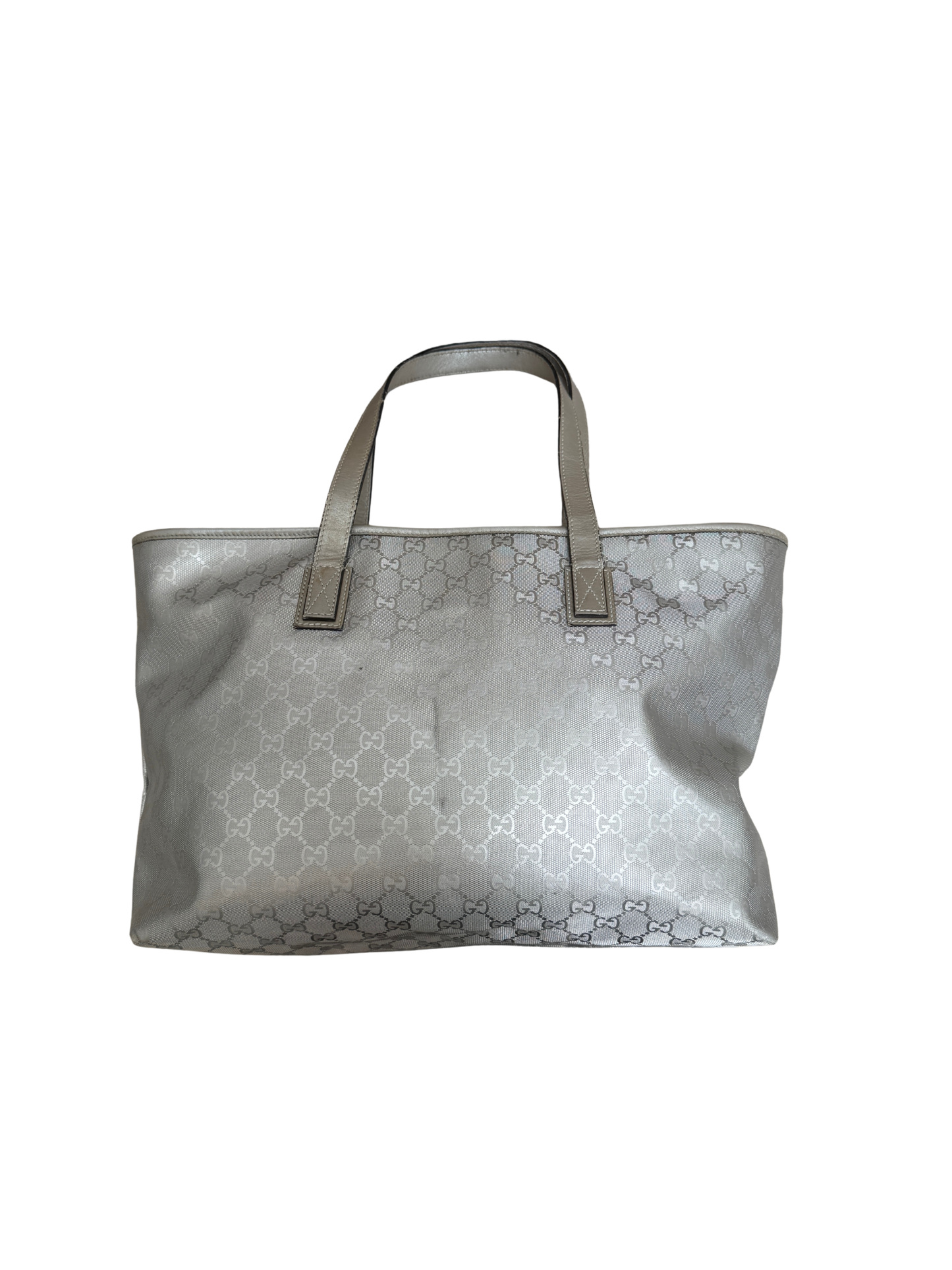 Gucci Guccissima Tote Bag - Silver
