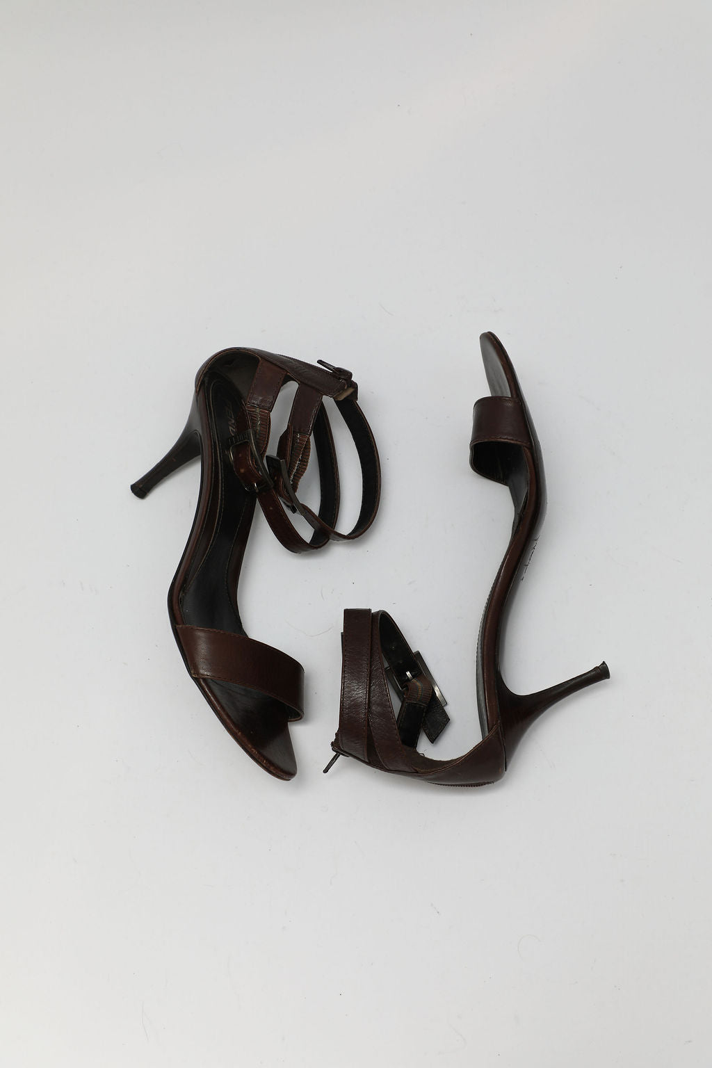 Fendi Brown Leather Ankle Strap Sandals (EU 37)
