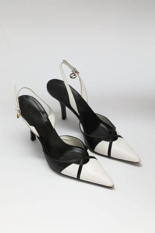 Gucci Two-Tone Slingback Pumps (US 7)