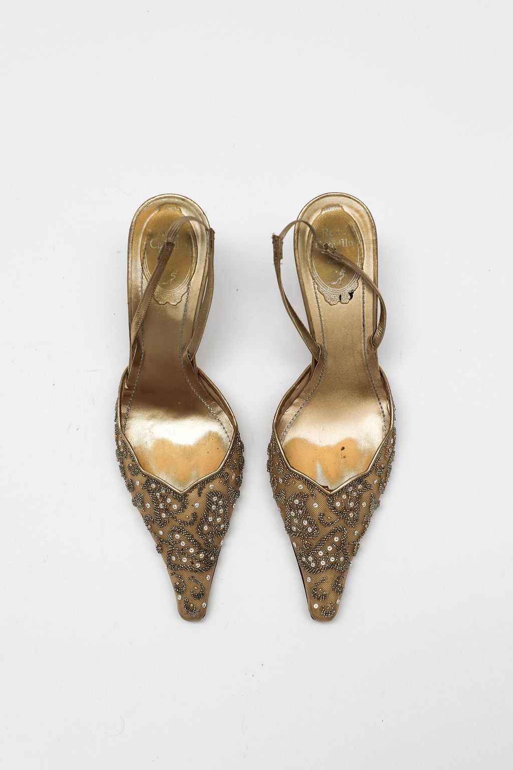 Rene Caovilla Veneziana Embellished Slingbacks (EU 39.5)