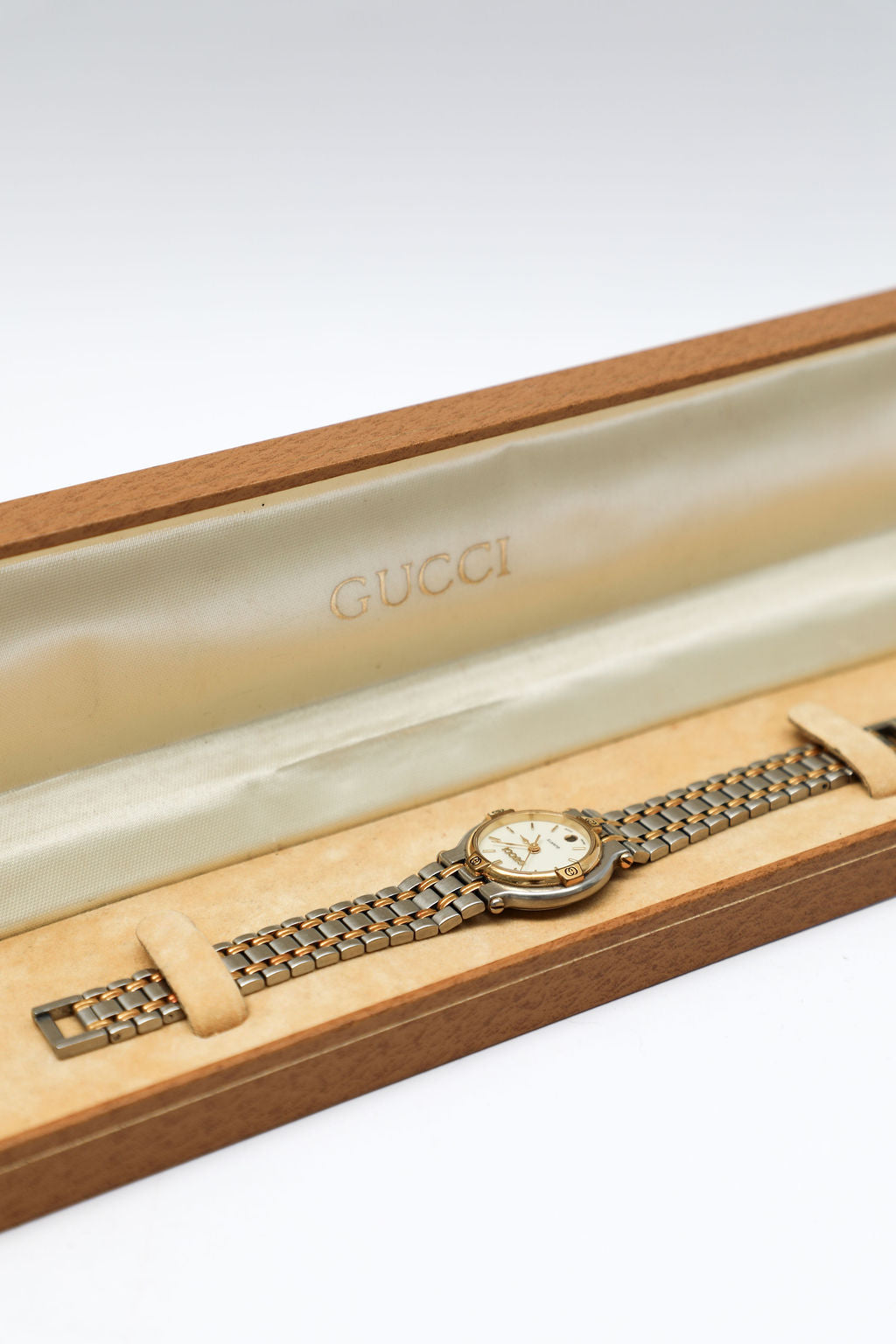 Gucci 9000L Two-tone Watch w/ Box - White Dial
