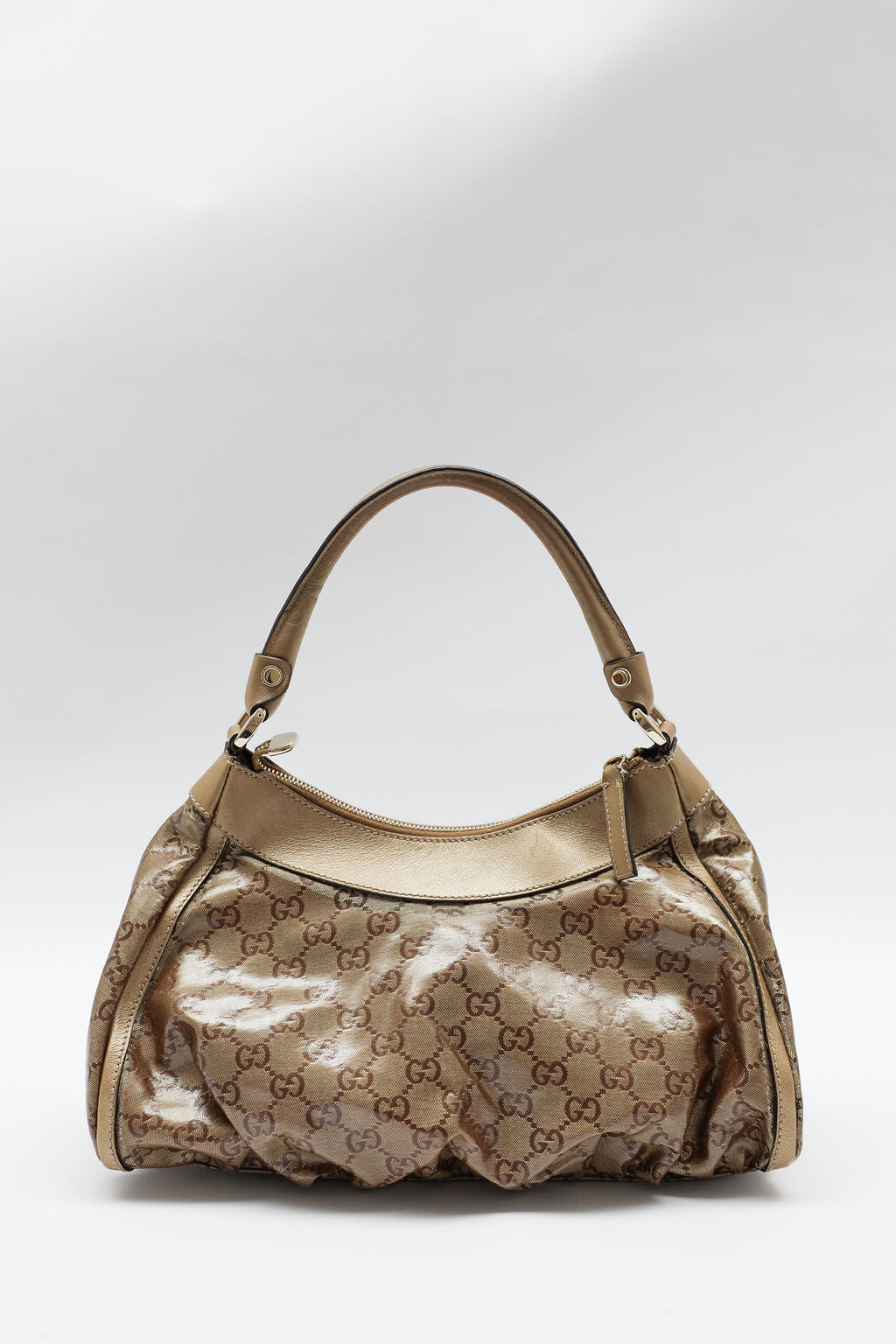 Gucci Abbey Crystal Hobo Bag - Gold