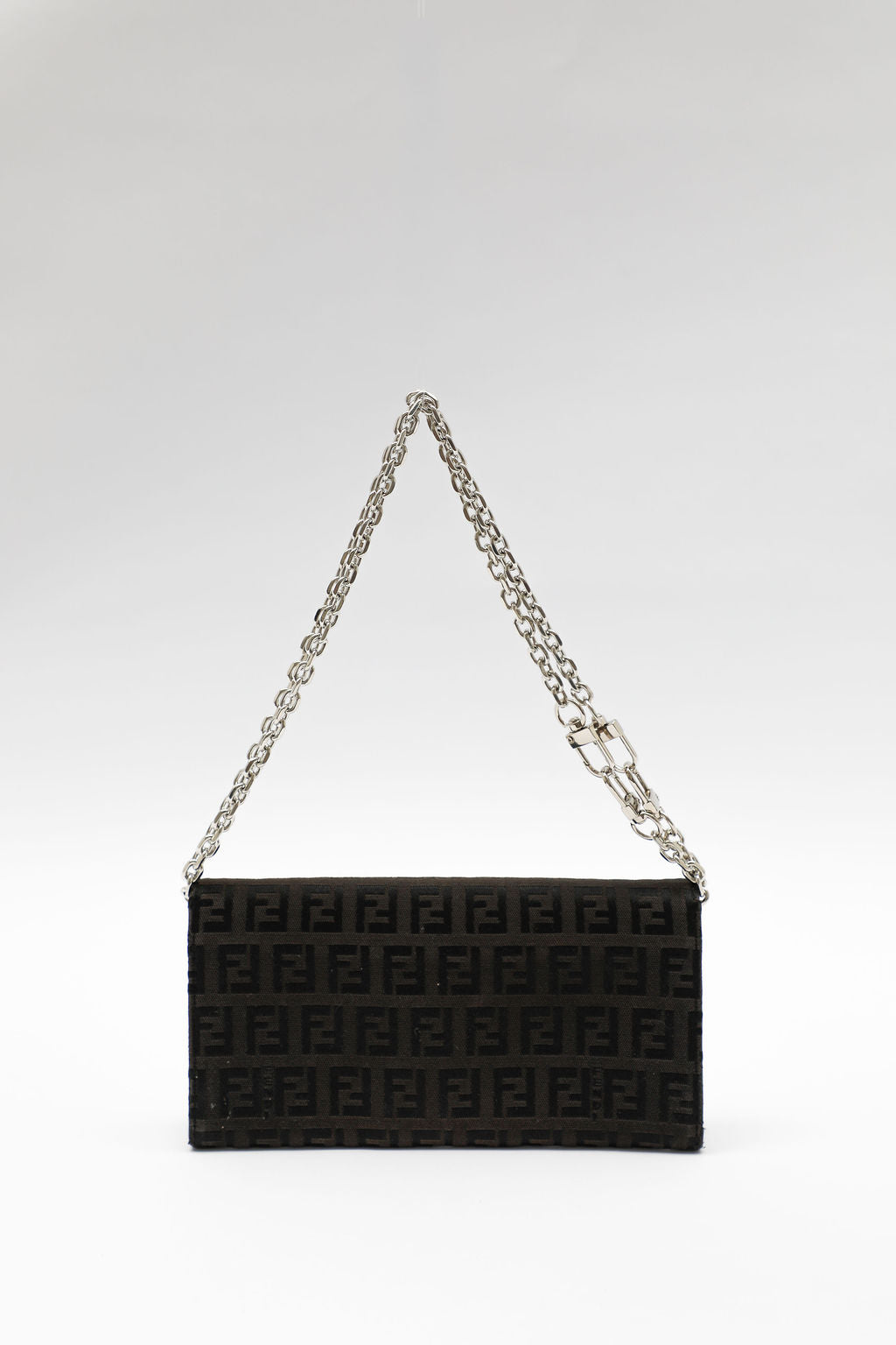 Fendi Zucca Wallet on Chain - Black