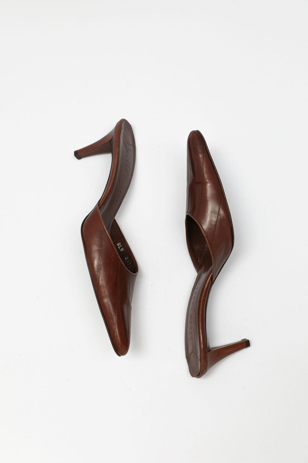 Ralph Lauren Brown Leather Mules (US 9.5)