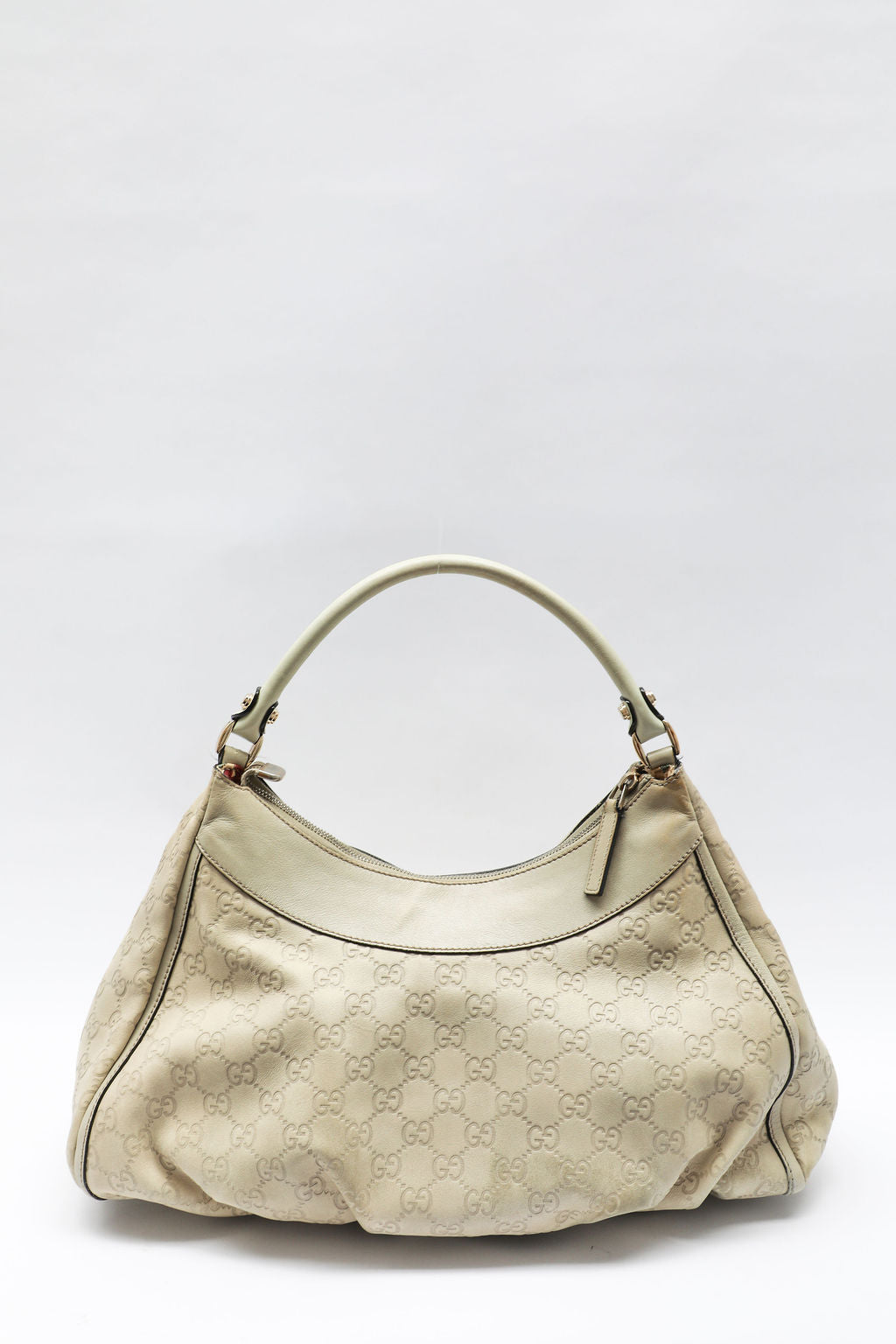 Gucci Abbey Guccisima Hobo Bag - Cream