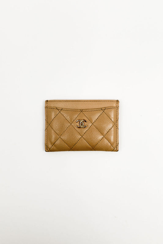 Chanel Lambskin Cardholder - Camel