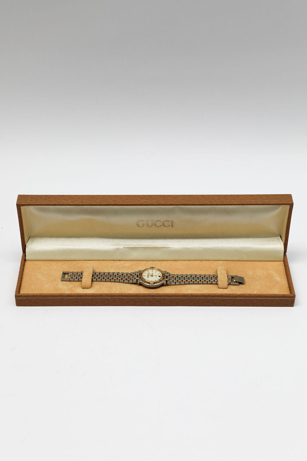 Gucci 9000L Two-tone Watch w/ Box - White Dial