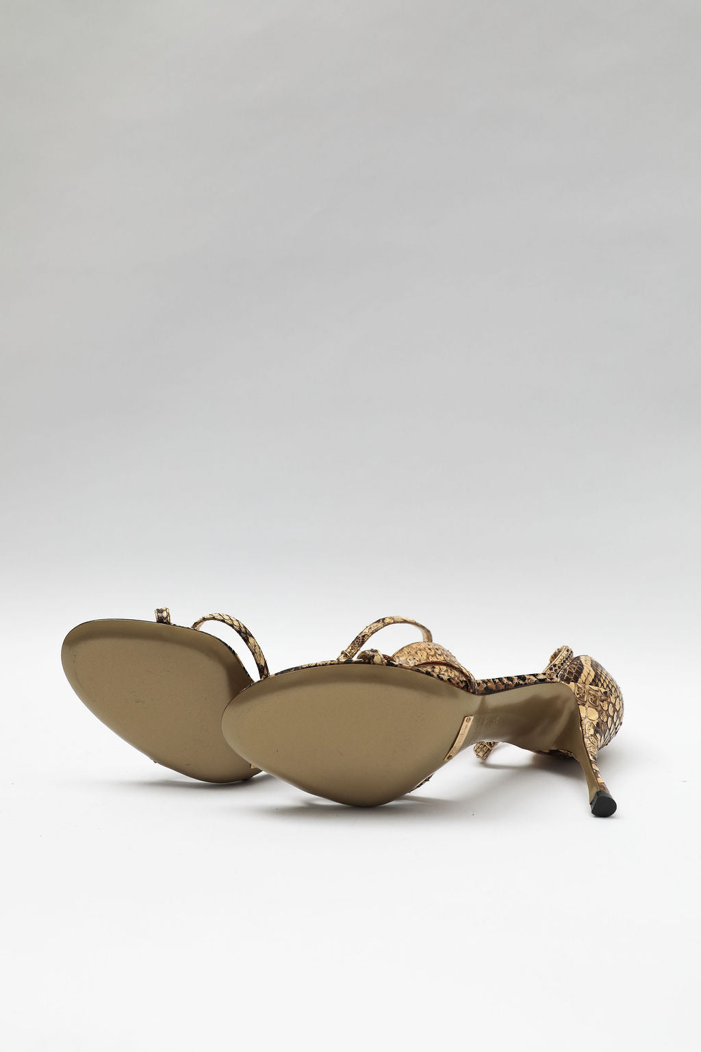 Dolce & Gabbana Snakeskin Heart Sandals (EU 37.5)