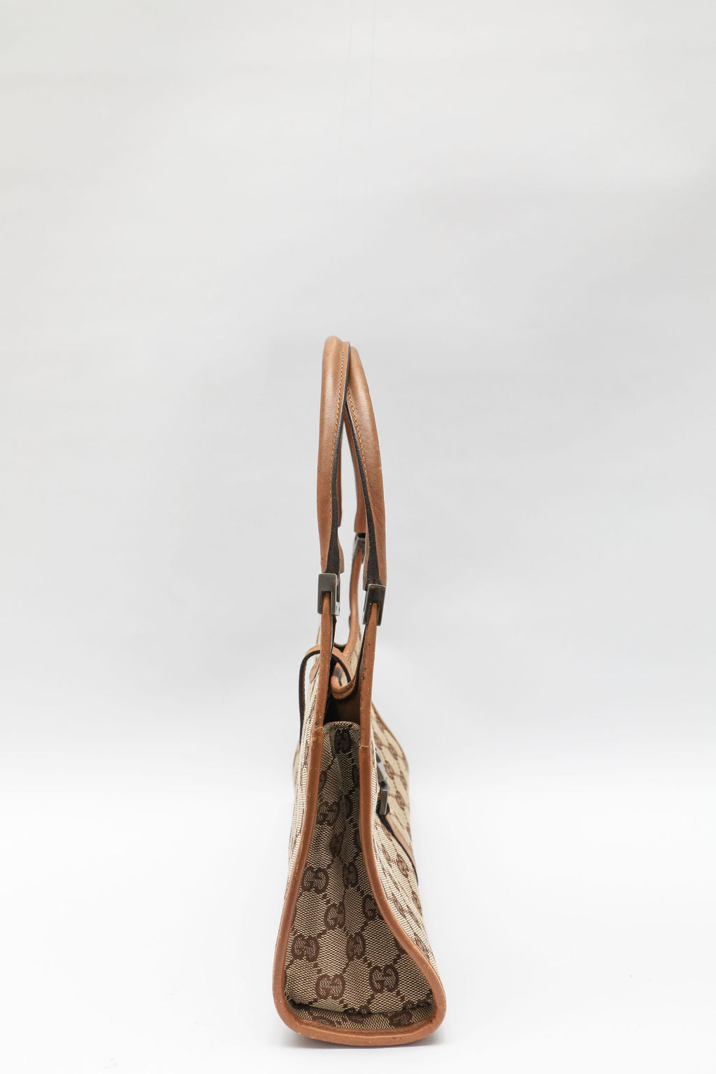 Gucci Monogram Canvas Jackie Bag - Tan