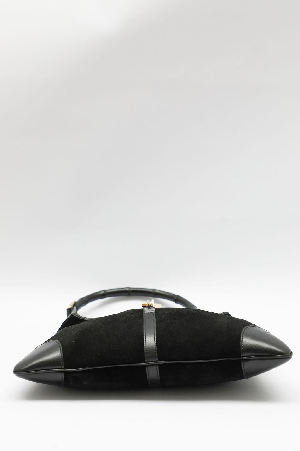 Gucci Suede Bamboo Jackie Bag - Black
