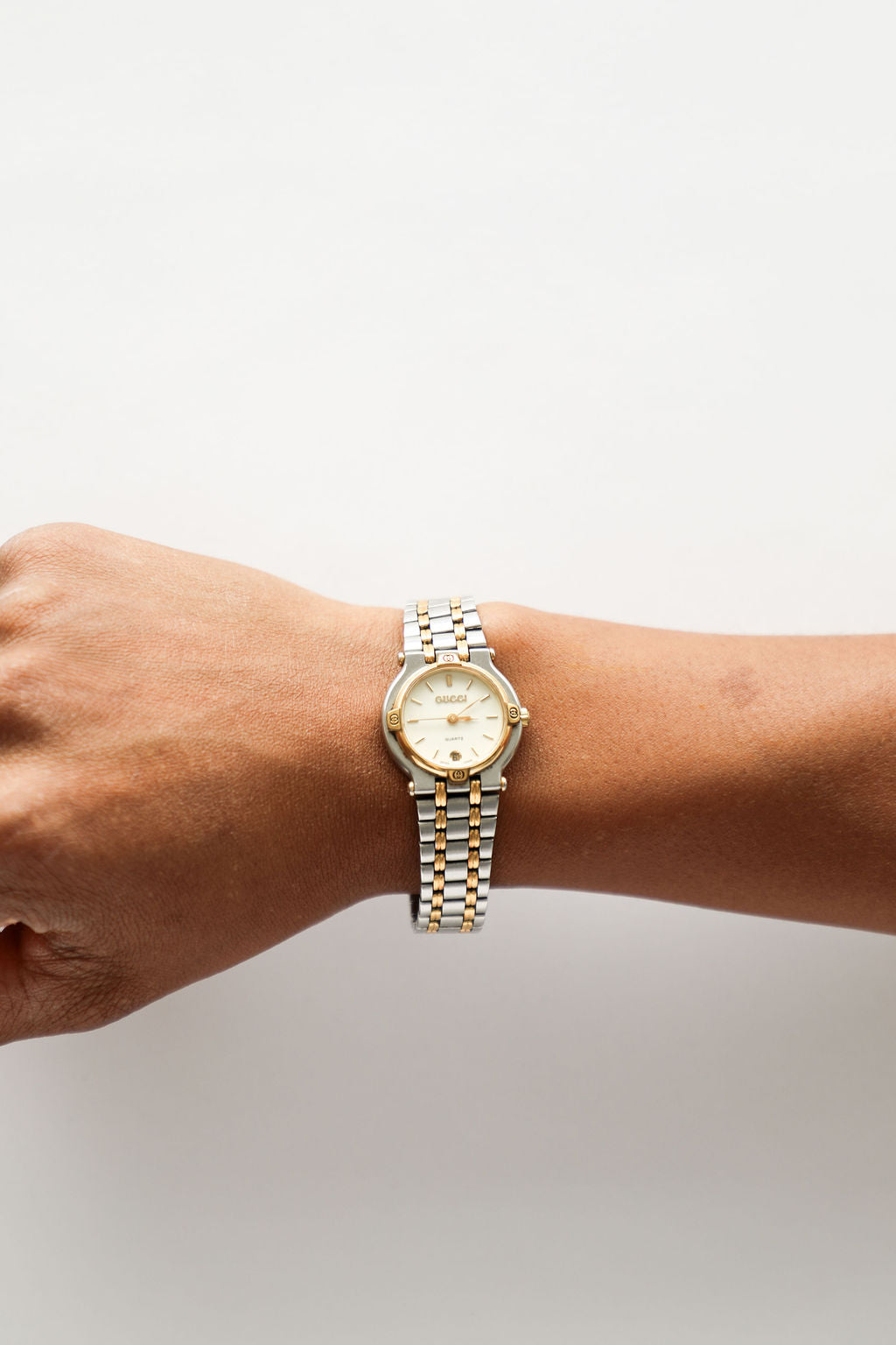 Gucci 9000L Two-tone Watch w/ Box - White Dial