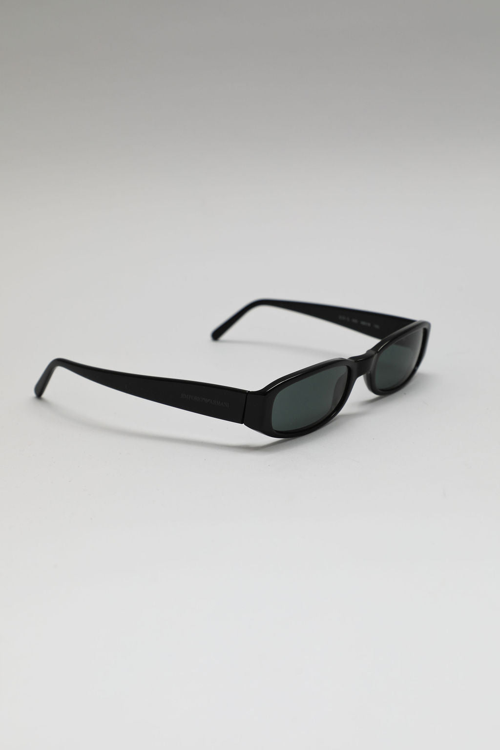 Armani Black Narrow Rectangular Sunglasses