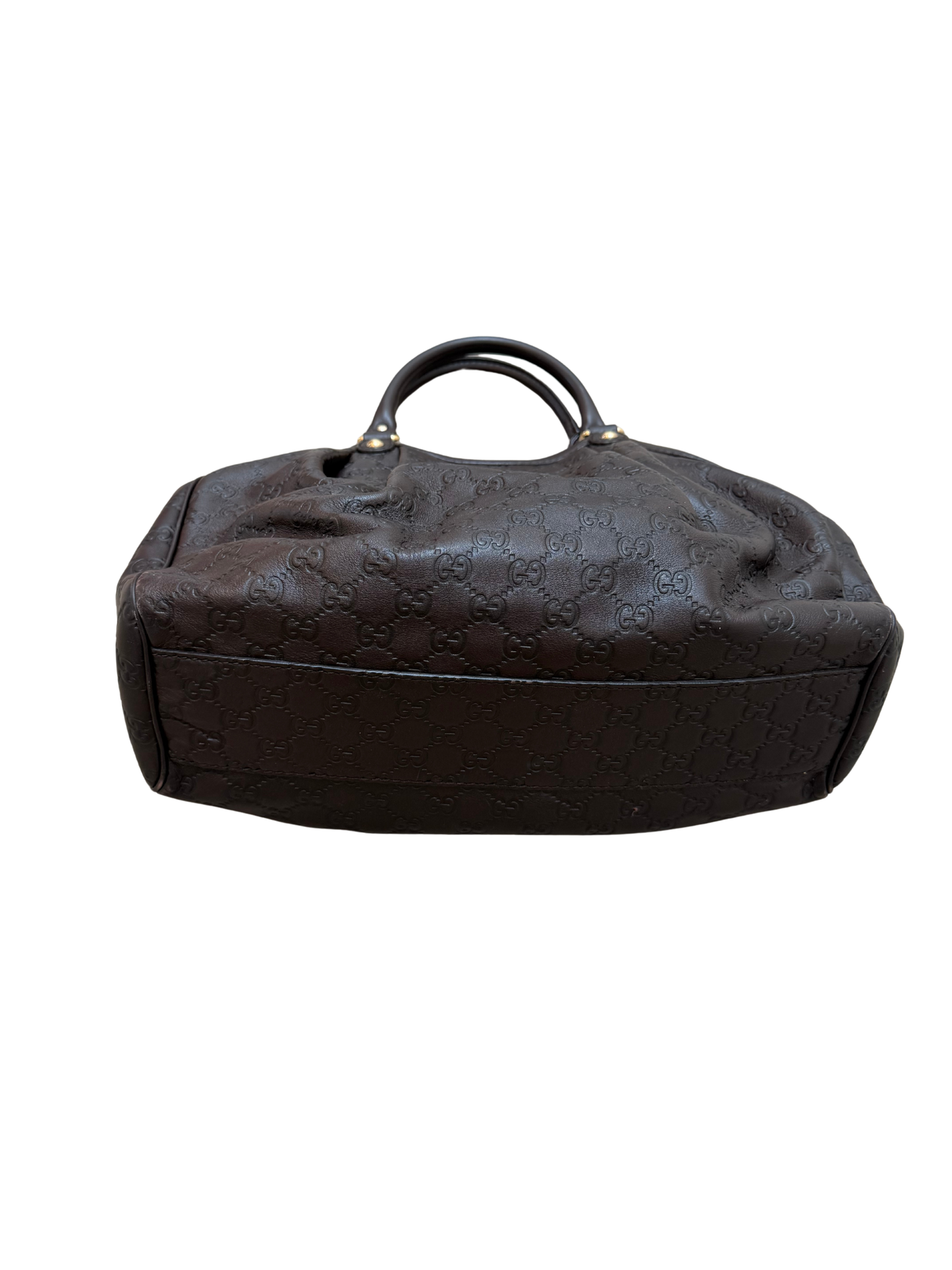 Gucci Guccisima Sukey Leather Hobo Bag - Brown